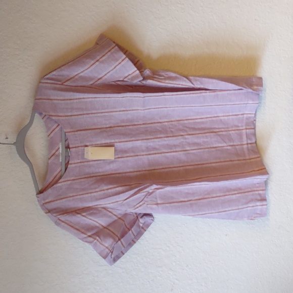 CJ Banks | Yarn Dyed Button Back Round Neck Top Sz 1X NWT - Picture 2 of 5